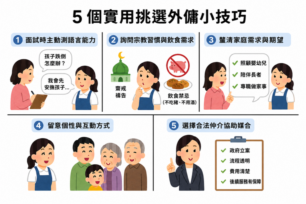 5 個實用挑選外傭小技巧