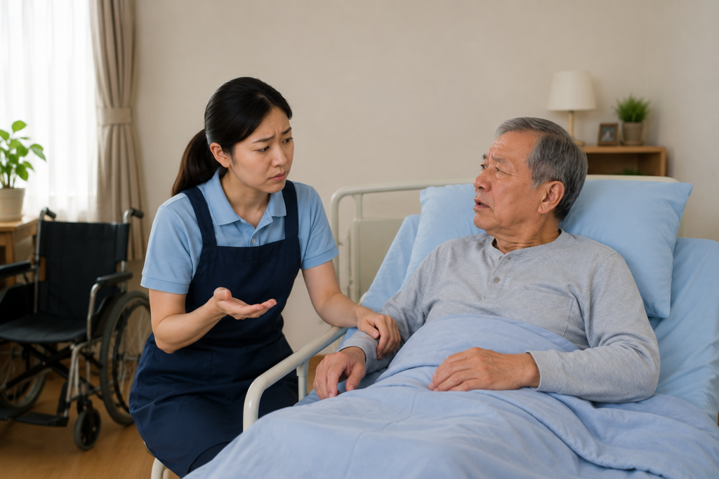 若雇主的照顧需求超出外勞原有經驗，也容易讓雇主有失落感，覺得此外勞無法勝任工作，建議雇主耐心指導