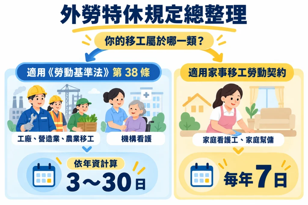 外勞特休天數